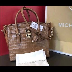 Michael Kors Large Croc Hamilton (Camel)